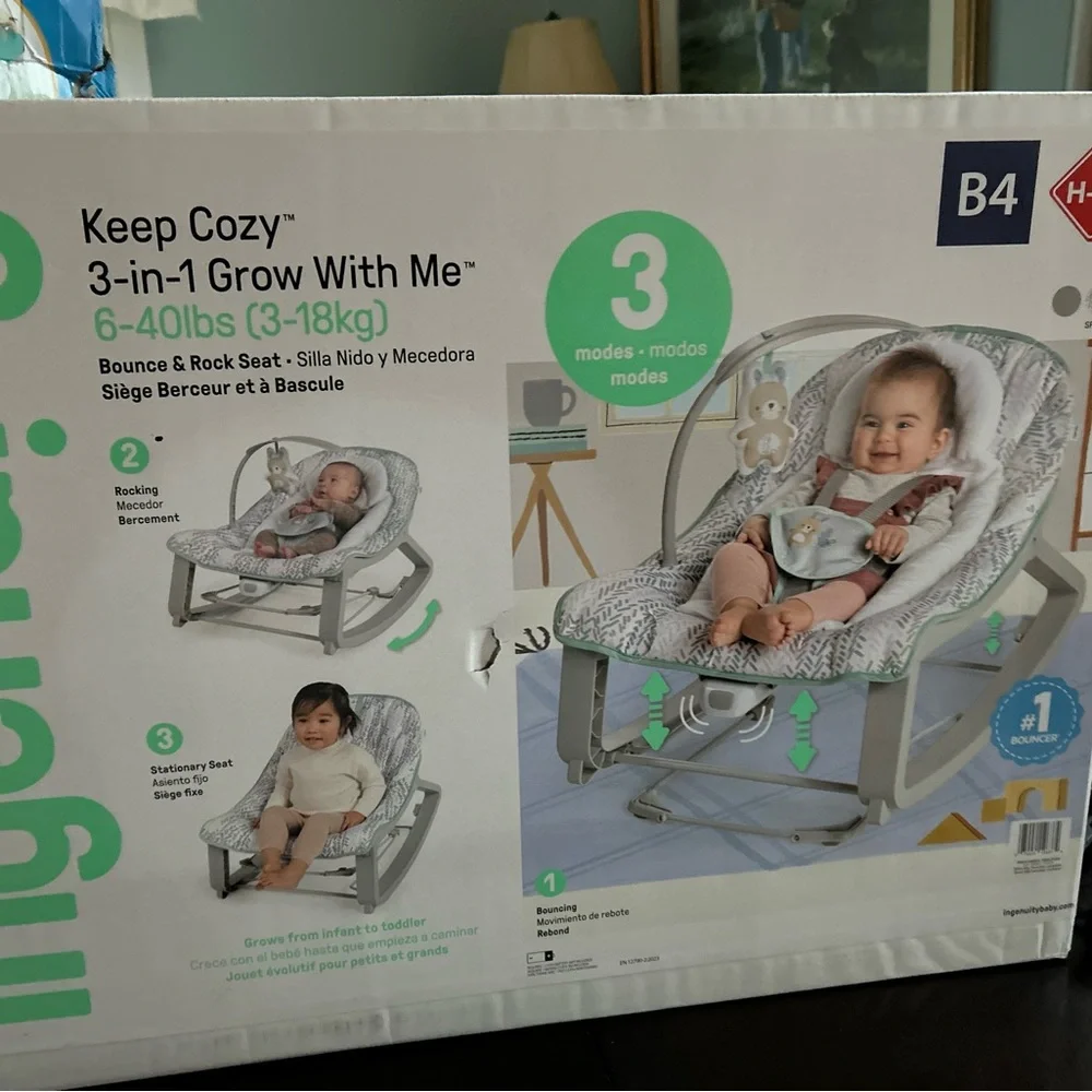 Ingenuity Keep Cozy 3-in-1 Grow With Me Baby Seat - Gray - Picture 1 of 6